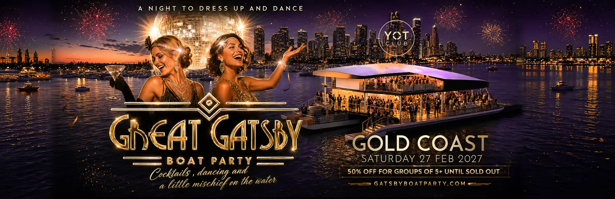 Great Gatsby Boat Party → Gold Coast 27 February 2027